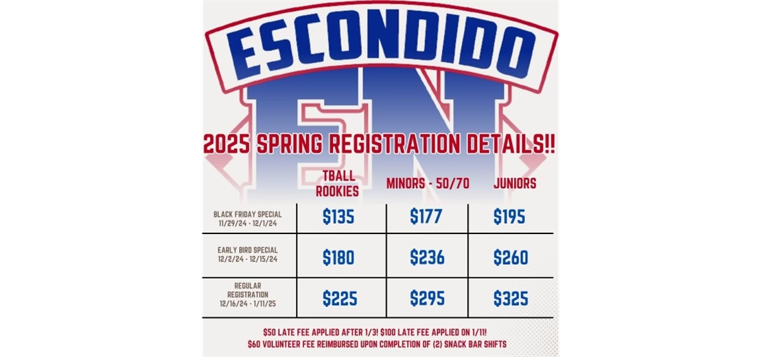 2025 Spring Registration Details are Here!